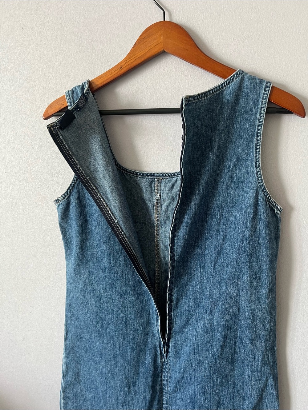 GAP Cotton Denim Sleeveless Mini Dress - Picture 8 of 8